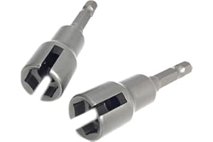 PANOVOS PANOVO (2pc) Power Wing Nut Driver Set,Slot Wing nuts Drill Bit Socket Wrenches Tools Set,1/4" Hex Shank Drills Bits for Panel Nuts screws eye hook bolt