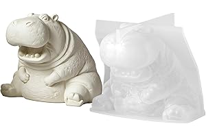 Hippo Silicone Mold - Resin Hippotamus Casting Plaster | Hippo Epoxy Casting Molds | For Home Gypsum Cement Concrete Arts Cra
