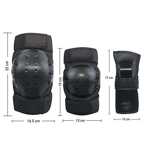 COOLGO Youth Knee Pads Elbow Pads Set, Skateboard Pads M Size Knee