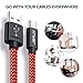 JSAUX Micro USB Cable Android, (2-Pack 6.6FT) Micro USB to USB A High Speed Sync Charger Nylon Braided Cord Compatible Samsung Galaxy S6 S7 Edge J7 Note 5,Kindle,LG,Xbox,PS4,Camera,Smartphones(Red)