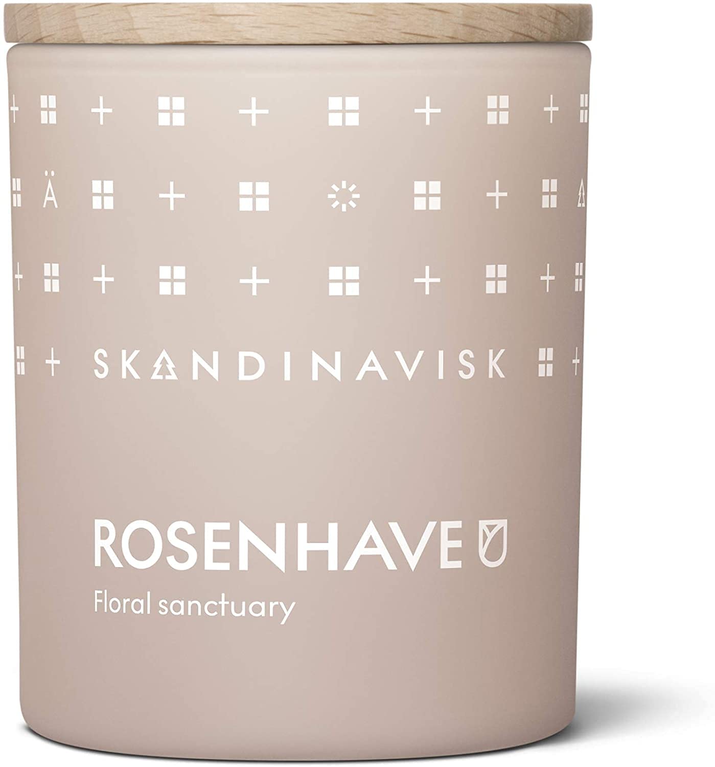Skandinavisk ROSENHAVE 'Rose Garden' Scented Candle. Fragrance Notes: Alba Rose and Elderflower, Geranium and Blackcurrant Buds. 200 g.