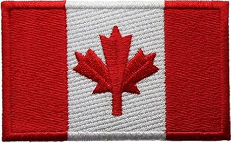 Patch Brodé Drapeau Canada Pour Airsoft/militaire | Dimensions 80x50 Mm | Fixation Velcro Crochet | Neuf - 13
