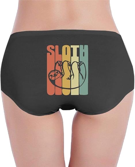 Sexy Seamless Womens Vintage Sloth Prints Cotton Panty