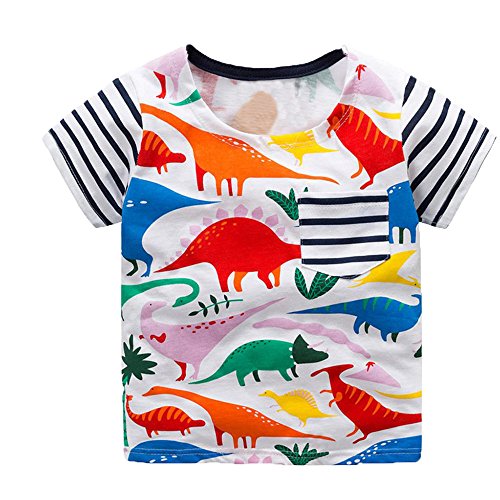 LuckyRabbit Little Boys Short Sleeve Cotton T Shirt Summer Top 18M-6T