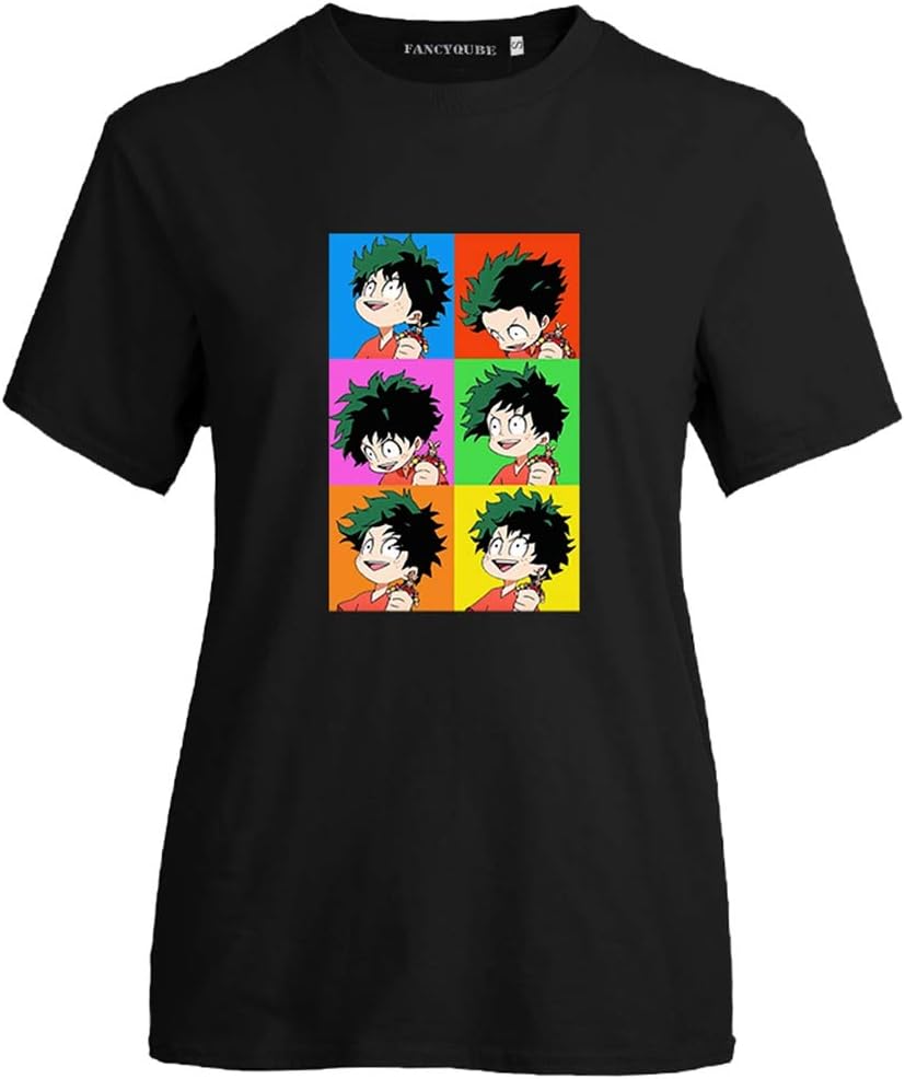 918coshiert Women's Anime My Hero Academia Printed T-Shirt Ladies Tops My Hero Academia Fans Gifts Unisex Tee