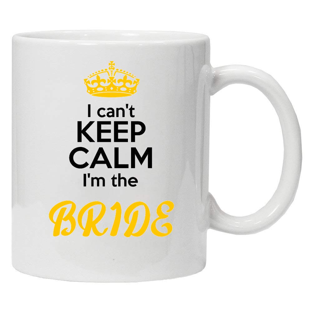 Acen Merchandise I Cant Keep Calm I'm The Bride - Novelty 11oz Premium Quality Gift Drinking Mug & Gift Box Set Tea Coffee for Office Work Home