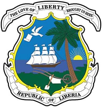 Amazon Com Magnet Liberian Coat Of Arms Liberia Flag Lbr Lr Magnetic Vinyl Car Fridge Sticks To Any Metal Surface 5 Kitchen Dining