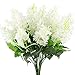 GTidea 4pcs Artificial Wisteria Bundle Fake Flowers Silk Floral Bouquet Arrangements Home Garden Fences Restrant Hotel Parties Wedding Simulation Decor in White primary