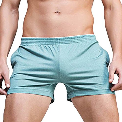 Banana Bucket Men's Running Workout Gym Active Shorts Lounge Sleep BottomsCyan XL
