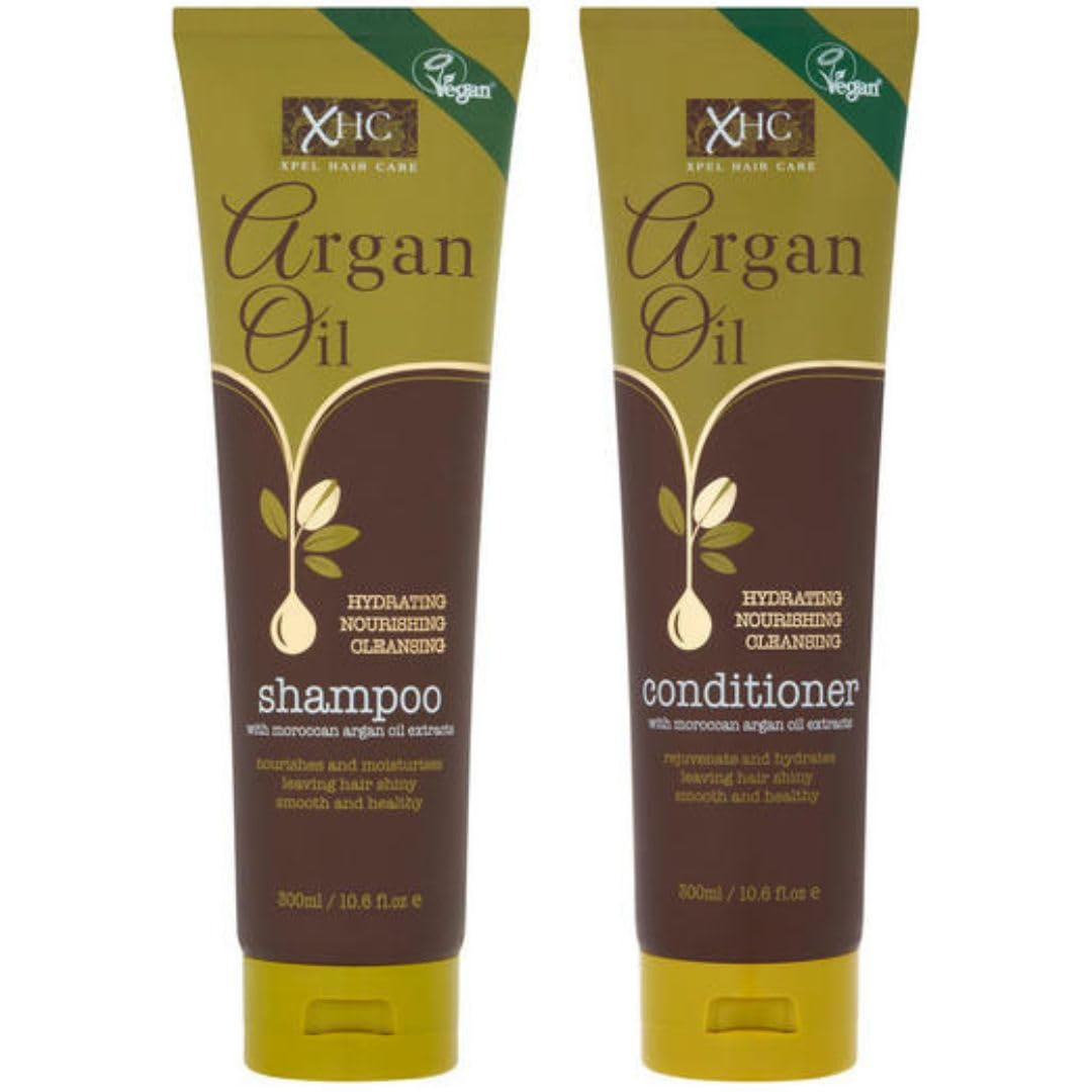 SAESR Hair Care 2-Pack Argan Oil Shampoo and Conditioner. Clinically Tested Sets (Shampoo 300ml & Conditioner 300ml).