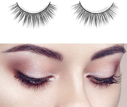 Arison Lashes 3D False Eyelashes Cross Natural Thick Fake Eye Lashes Handmade Dramatic Look Extension for Makeup 1 Pair Pack (ruby)