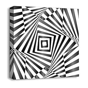 Canvas Wall Art - Abstract Visual Illusion - Giclee Painting Wall Art for Bedroom Living Room Home Decoration - 12x12 inches