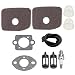 Dxent 2Pcs Air Filter with Fuel Filter for STIHL BG56 BG56C BG66 BG86 SH56 SH86 BR200 Leaf Blower Primer Bulb Spark Plug