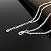 Wowanoo Vintage Double Layer Alloy Crystal Choker Necklace with Long Chain Pendant Silver
