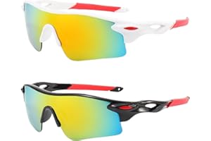 swanoble UV400 2 Sports Sunglasses for Kids Cycling,Light frame Sunglasses for Boys Girls,Youth Softball Baseball Golf