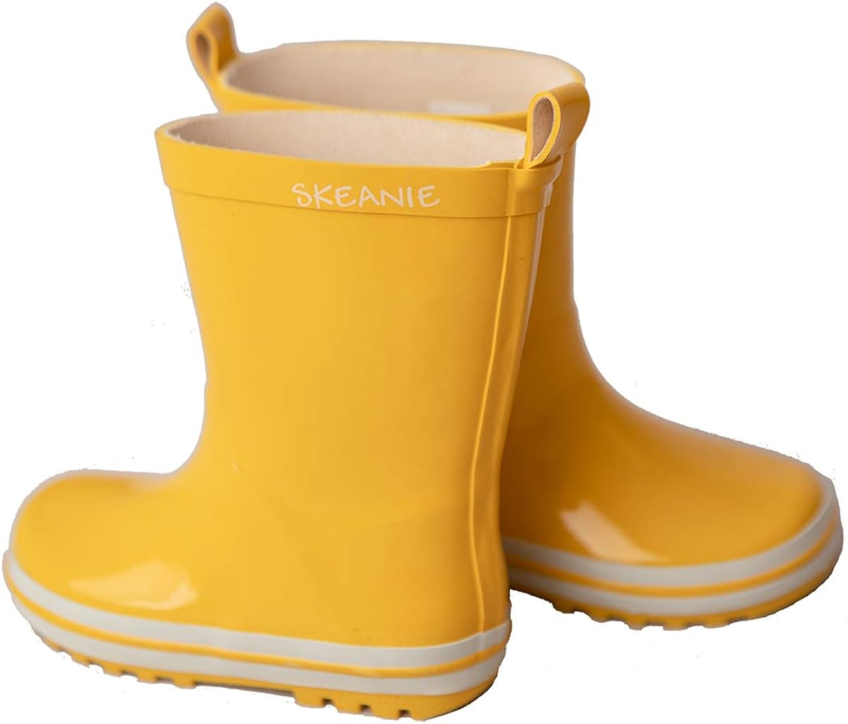 Kids Natural Rubber Gumboots in Yellow 