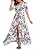 Robe Longue Femme Imprimé Fleurs - Col V, Manches Courtes, En Polyester Fluide, Style Bohème été