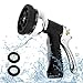 TedGem 9 Spray Pattern Garden Hose Nozzle - Aluminum Heavy Duty Professional High Pressure Hand Sprayer TPR Skid-Resistant Hose Sprayer for Car Washing, Garden Watering, Pet Showering, Cleaning