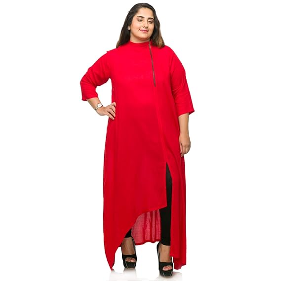 Plus Size Uneven Long Kurti
