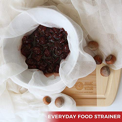 4 Cheesecloth+Unbleached+Washable+Reusable+Strainer