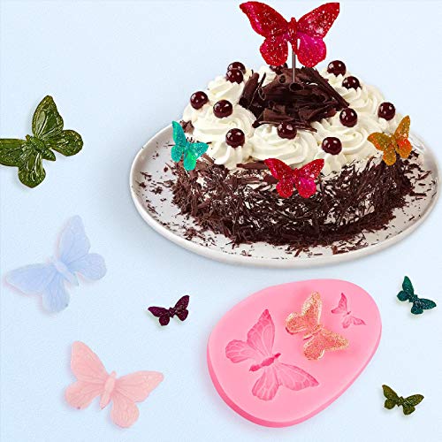 4 Butterfly+Chocolate+Non+stick+Decorating+Butterflies