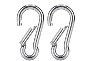 OYINDIZ Detachable Pilates Bar Clip, Resistance Band for Fitness Stainless Steel Spring Snap Hook Carabiner