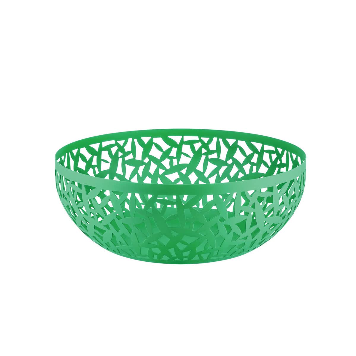 Alessi Cactus MSA04/29GR - Open-work Fruit Bowl in Steel Coloured with Epoxy Resin, Green, 29 cl