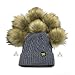 Furryvalley Faux Fur Pompom 6pcs DIY Crafts Fluffy Balls for Hat Shoes Scarves with Snap Fastener Removable Knitting Hat Horse Riding Hat Silk Accessories 6 Inch Extra Large(Brown)