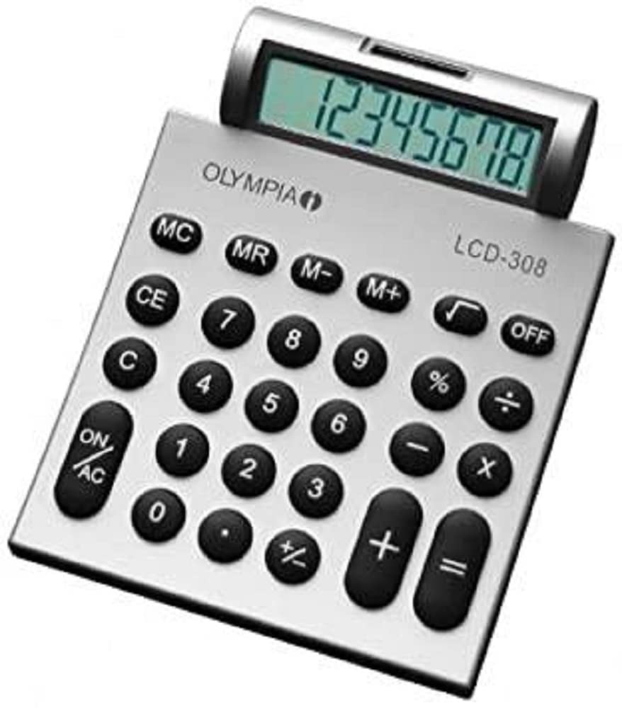 Olympia LCD 308 Pocket Calculator Silver