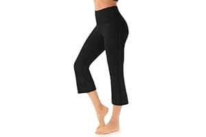 AFITNE Women's Yoga Pants Wide Leg Workout Leggings Flare Casual Lounge Pants with Pockets High Waist and Tummy Control