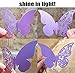 50pcs Butterfly Wedding Party Table Number Name Paper Place Cards Wine Glass Cup Decoration Wall Decals Sticker For Wedding Party Favor [Purple]