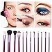 Anself 12pcs Professional Makeup Brush Set Cosmetic Makeup Tool with Leather Holder Case