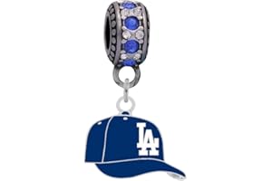 FINAL TOUCH GIFTS Los Angeles Dodgers Cap Charm Compatible With Pandora Style Bracelets. Can also be worn as a necklace