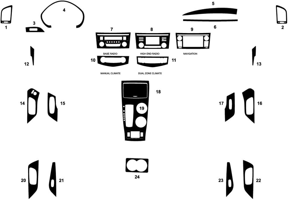 Rvinyl Rdash Dash Kit Decal Trim for Nissan Altima 2016-2018 - Sticker Bomb (Venice Beach)