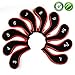 Aree Golf Club Covers,Neoprene Zippered Headcover for Golf Club Iron Head Covers Set Fit All Standard Clubs 10 PCS