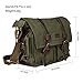 S-ZONE Vintage Camera Messenger Bag Leather Canvas DSLR Shoulder Crossbody Bag