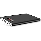 Polanfo M50000 Portable Power Bank 12000mAh External Battery Charger, Ultra Slim Design with 2 USB Ports for iPhone7 Plus 6s 6 Plus, iPad, Samsung Galaxy and More -Black
