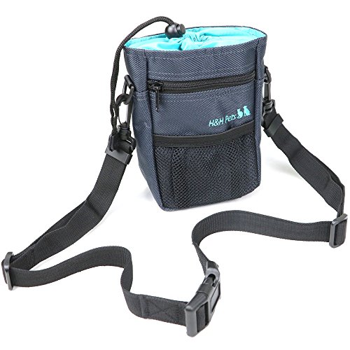 Dog Treat Training Pouch by H&H Pets | Built-In Waste Bag Dispenser, Dog Treat Pouch, Easy Carry, Training Accessories