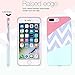 BAISRKE for 7 Plus Case Slim Fit Flexible Soft Silicone Rubber TPU Shockproof Clear Bumper Split Chevron Wave Design Shell Glossy Skin Cover for 7 Plus iPhone 8 Plus 5.5 inch