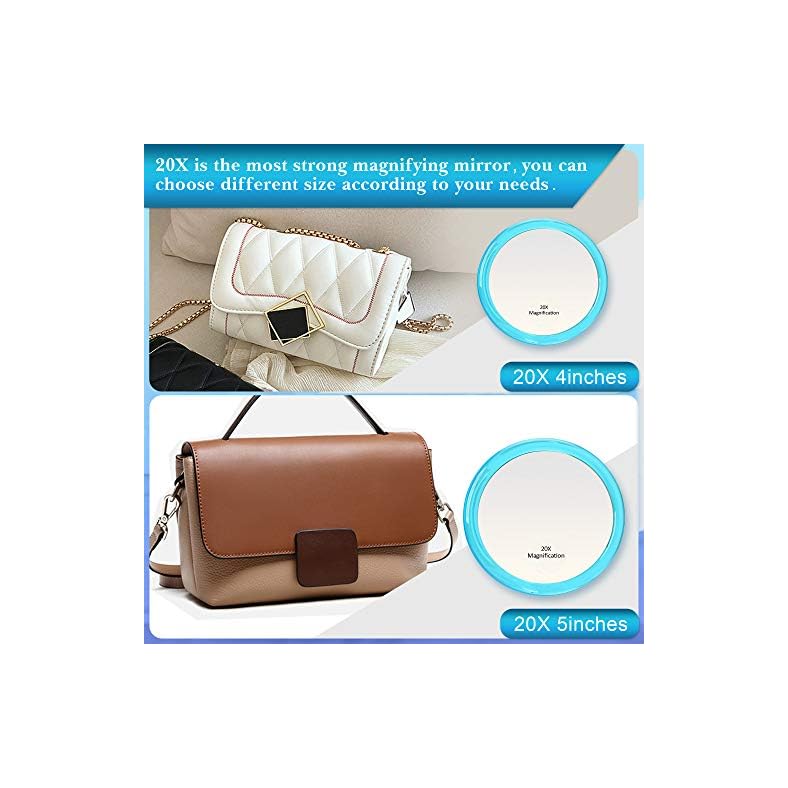 Espejo Aumento Ventosa 20x, Espejo Maquillaje con Gran Aumento para