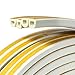Insulation Door Strip Kit, 66Ft Long Weather Stripping Doors and Windows Soundproofing Anti-Collision Self-Adhesive Weatherstrip Rubber Door Seal Strip(Pack of 2, White)