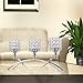 VINCIGANT Crystal Candle Holder Table Candelabras,3 Candle Stand Holders for Wedding Table Centerpieces,Home Decor Accents,Silver(Gift Boxed)