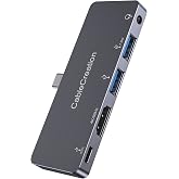 CableCreation 5 in 1 USB C Hub Adapter for iPad Pro, Microsoft Surface | 4K@60Hz HDMI, 3.5mm Headphone Jack, 2 USB 3.0, USB C 100W PD Charging, 5Gbps USB for iPad Pro