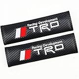 Altergo Seat Belt Covers for TRD Cars Embroidered Badge Adults and Children Shoulder Pad Opening Fiber 2 Pack