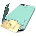CoverON [SecureCard Series Fit iPhone 8 Plus Case with 1 Card Holder, iPhone 7 Plus Case, Protective Hybrid Cover with Card Slot and Kickstand Case for Apple iPhone 8 Plus/iPhone 7 Plus - Teal Mint
