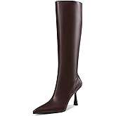GPXGPX Knee High Boots for Women High Heel Pointed Toe Tall boots Sexy Iron Side Zipper Fall Long Boots