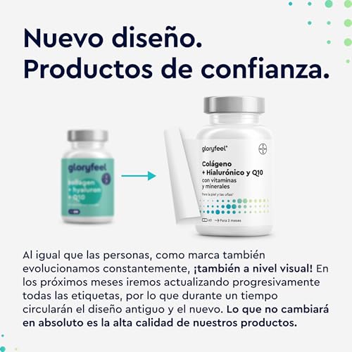 Colágeno Marino Hidrolizado + Ácido hialurónico + Magnesio + CoQ10 + Zinc + Vitaminas A, C, D y B12 - Articulaciones Fuertes, Piel Tersa y Energía - Probado en laboratorio