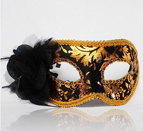 GYMNLJY Shiny Metal Fashion Cosplay Sexy Charm Women's Party Masquerade Half Face