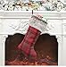 WUJOMZ Christmas Stockings 2022, 18 Inches Burlap with Large Plaid Snowflake and Plush Faux Fur Cuff Stockings, for Home Decor (2 Pcs Plaid Snowflake)