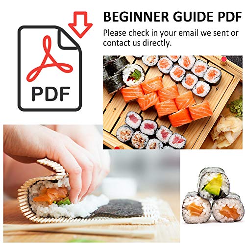 Sushi Making Kit Including 2 Sushi Rolling Mats, 5 Pairs of Chopsticks